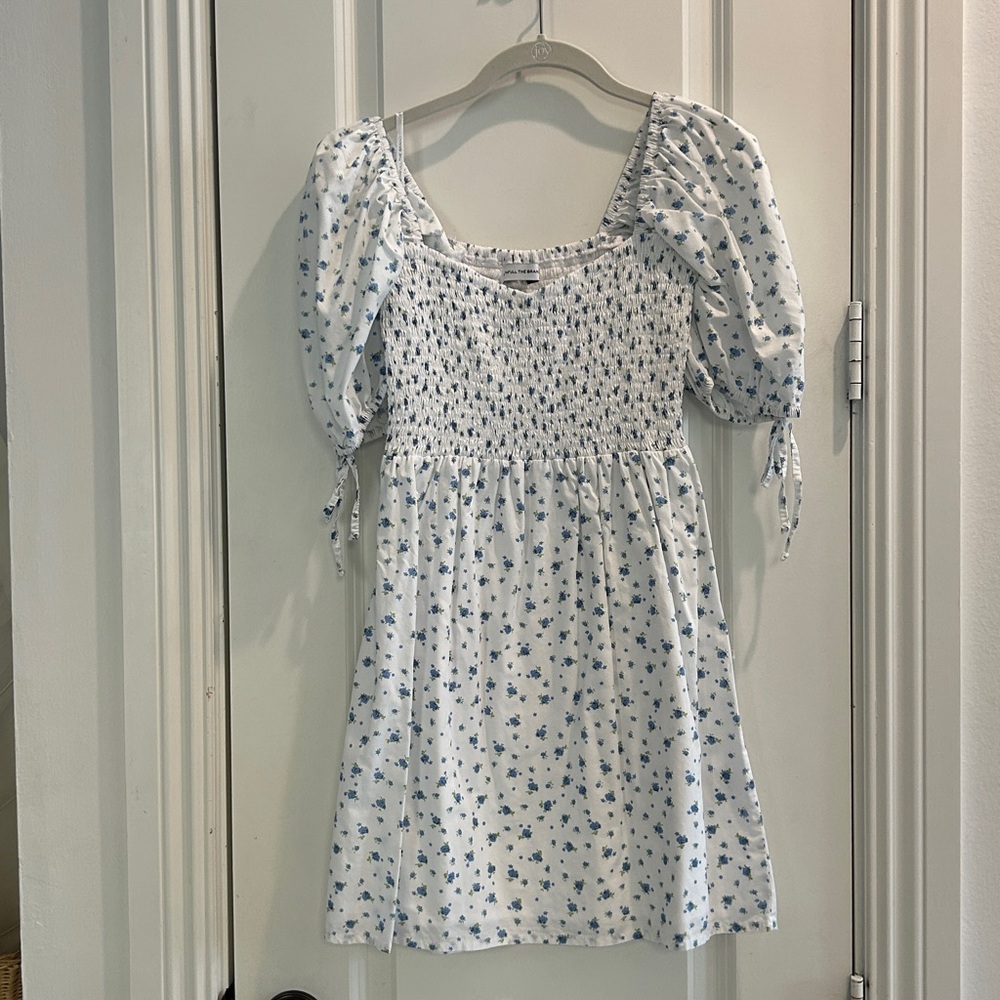 Faithful the brand Smocked Dress with Puff Sleeves
